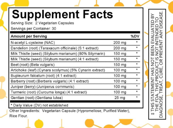 Liver Detox+ supplement facts
