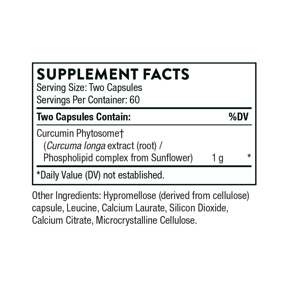 Curcumin Phytosome supplement facts