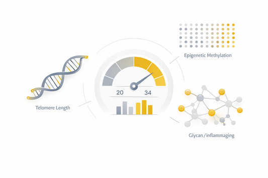 Biological age testing methods infographic