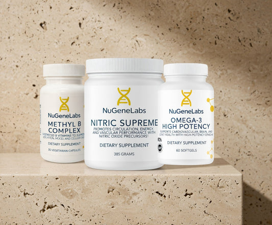 NuGeneLabs Longevity Flow Bundle - 3 supplement containers