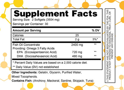 Omega-3 High Potency supplement facts