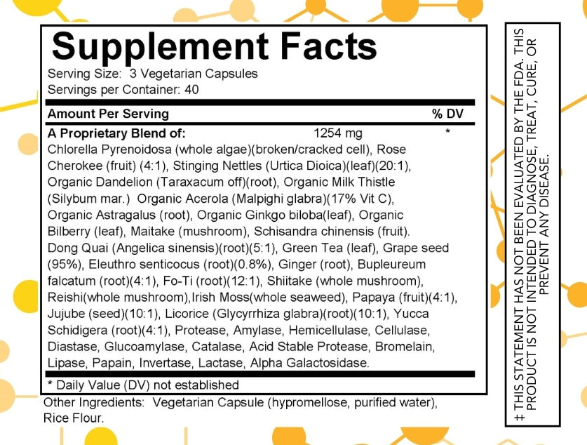 Super Greens+ supplement facts