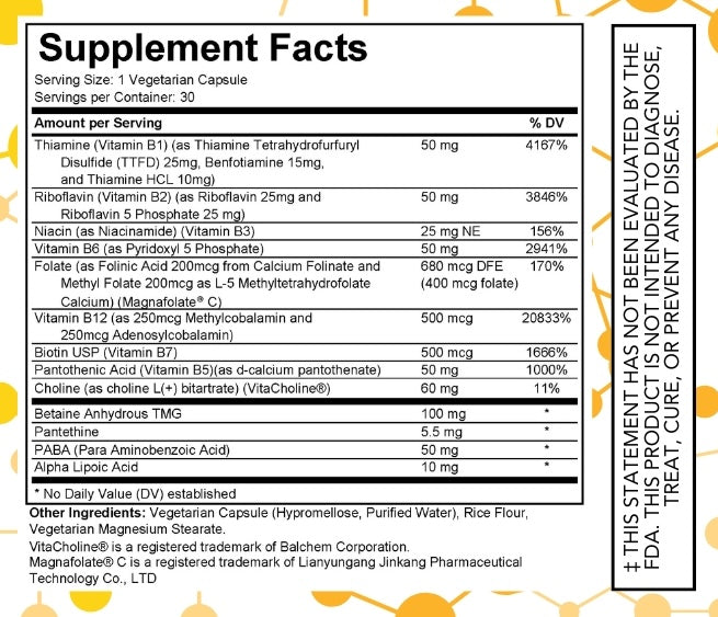 Methyl B Complex supplement facts
