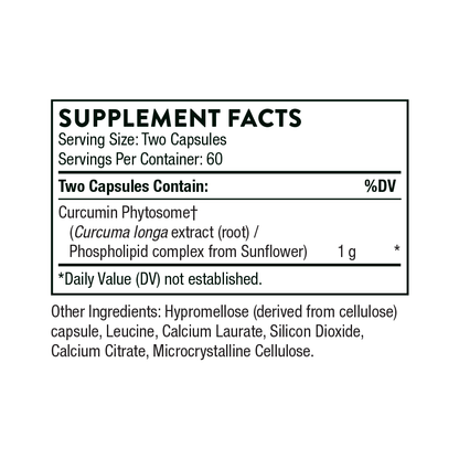 Curcumin Phytosome supplement facts