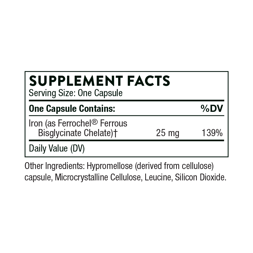 Iron Bisglycinate supplement facts