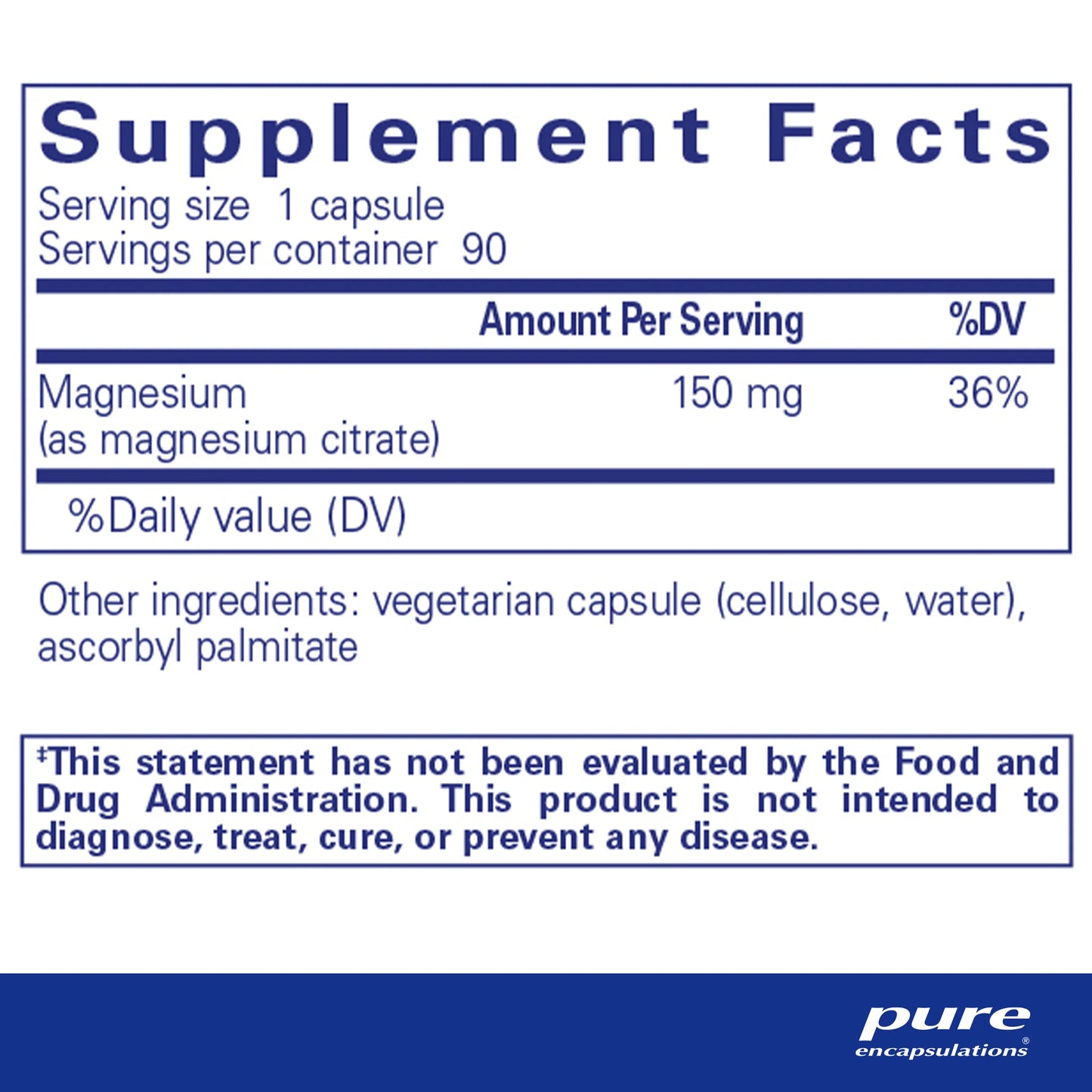 Magnesium Citrate supplement facts