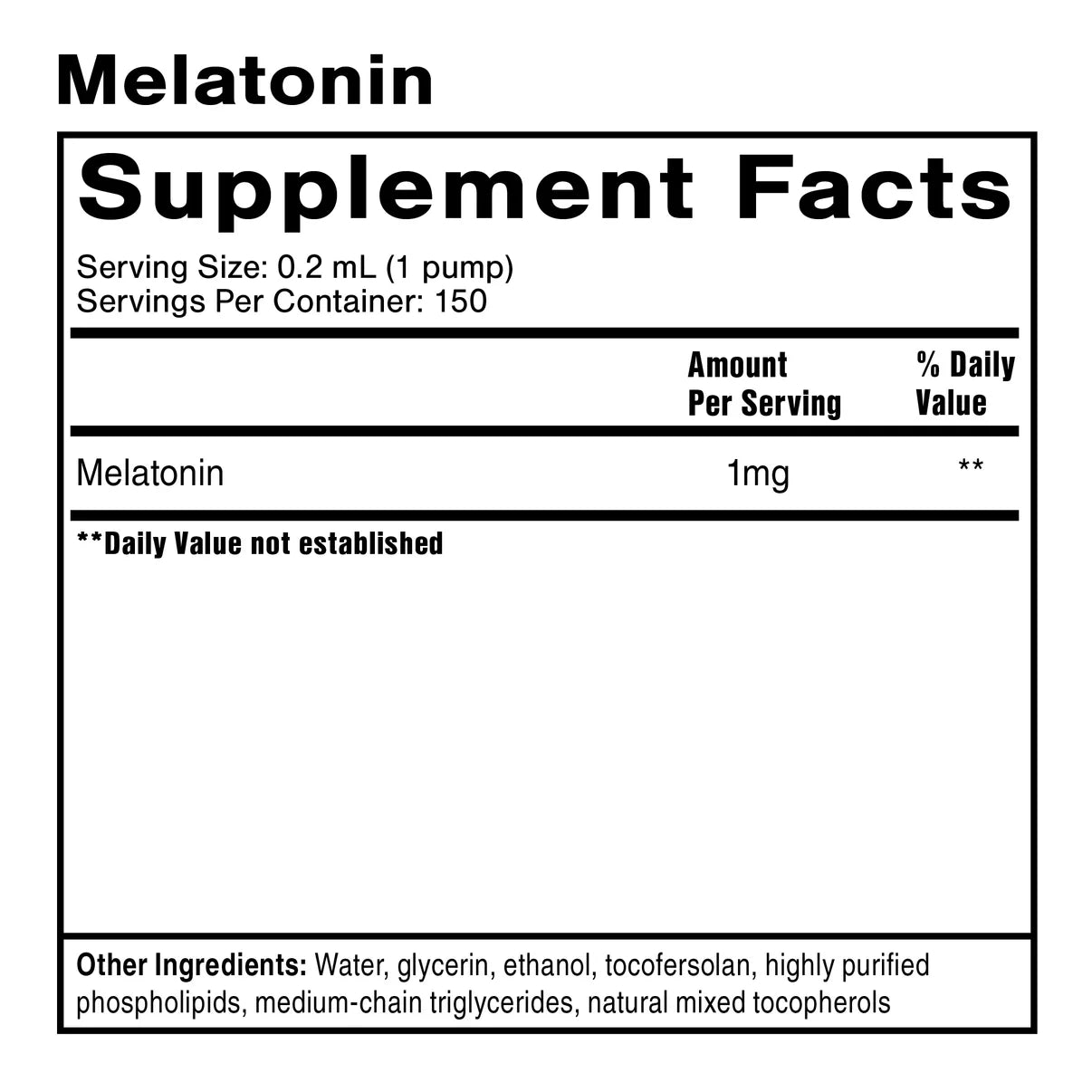 Melatonin supplement facts