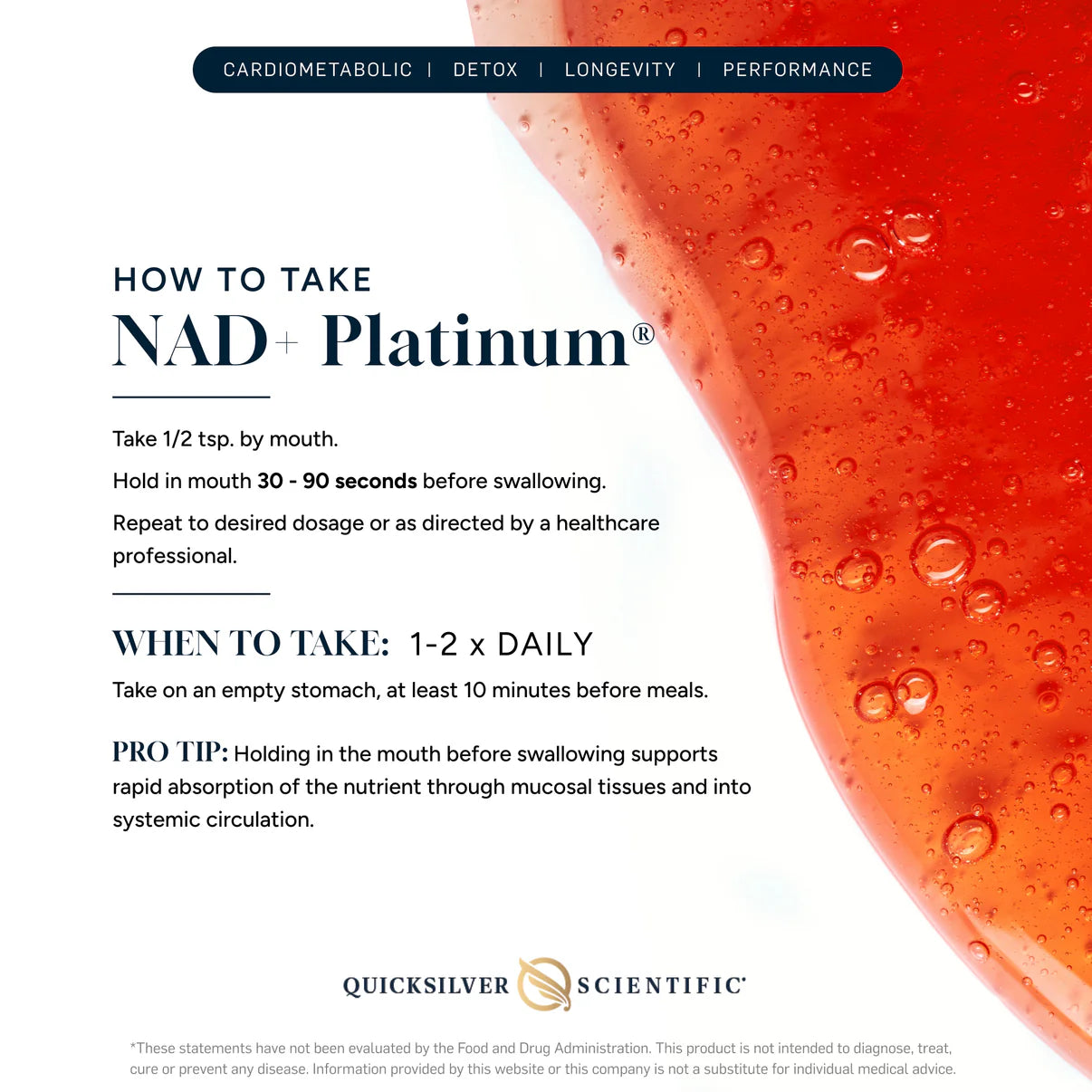 NAD+ Platinum suggested use