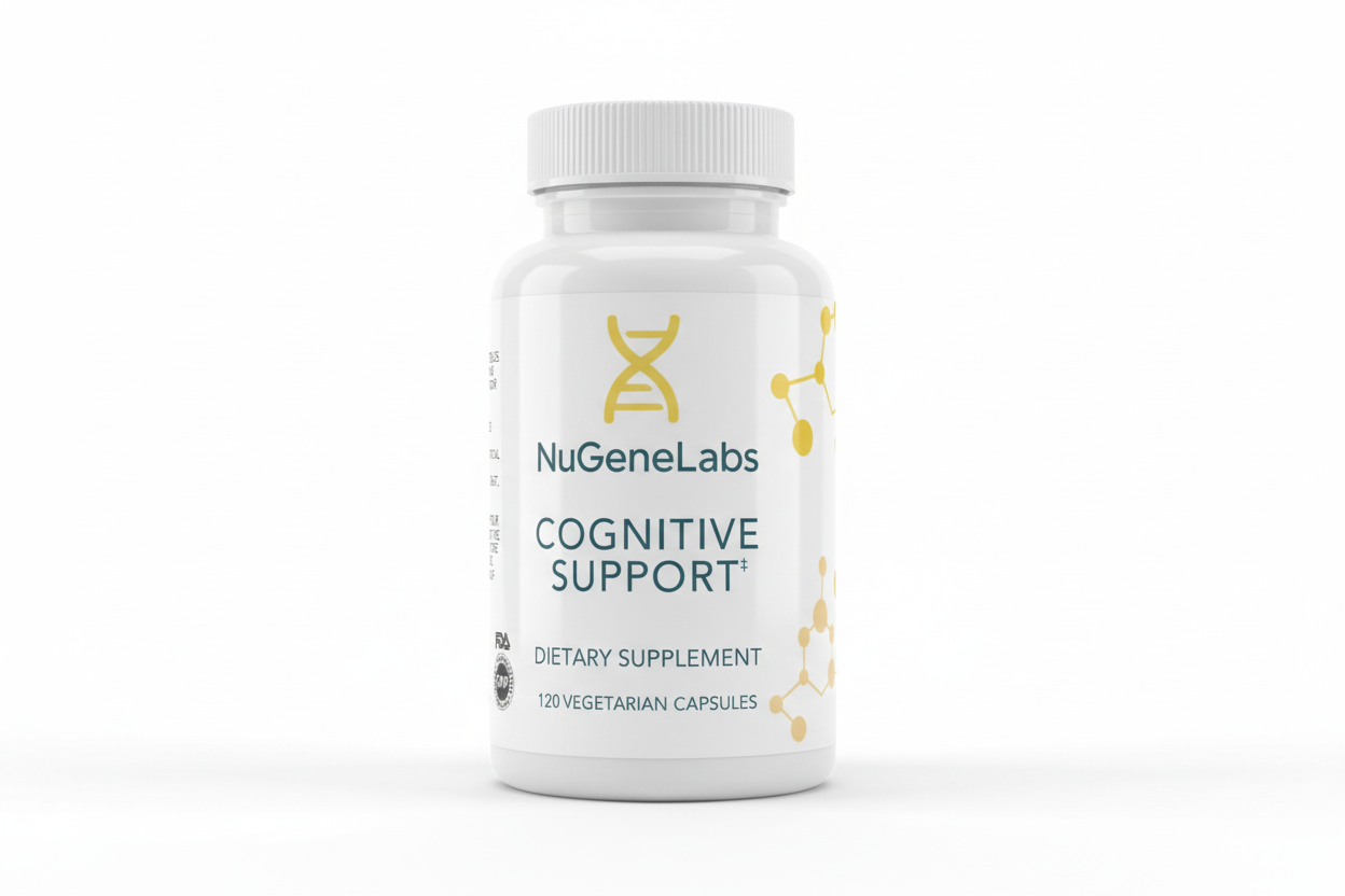 NuGeneLabs Cognitive Support dietary supplement label with supplement facts.