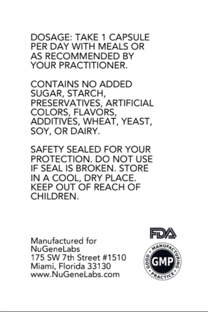 Supplement label for NuGeneLabs Mood Elevate dietary supplement with supplement usage instructions and branding.