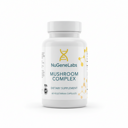 NuGeneLabs Mushroom Complex dietary supplement bottle.
