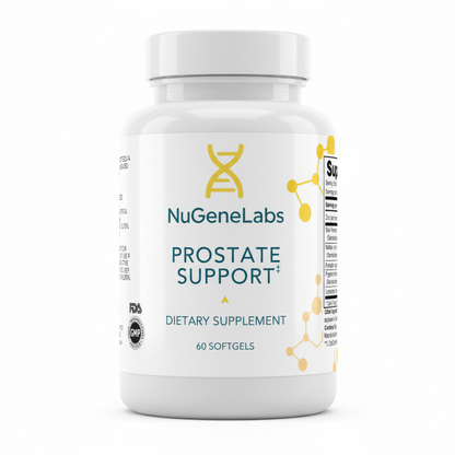 NuGeneLabs Prostate Support supplement white bottle with label