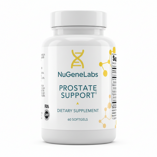 NuGeneLabs Prostate Support supplement white bottle with label