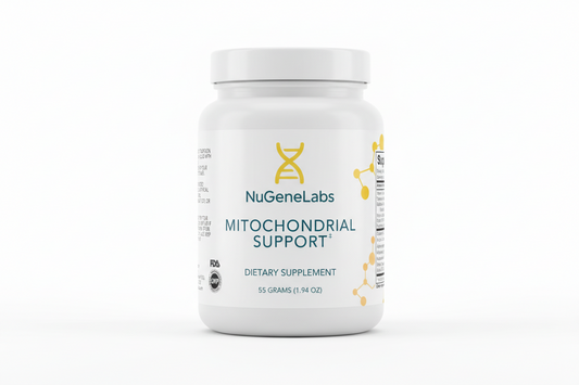 NuGeneLabs mitochondrial support dietary supplement label with supplement facts.