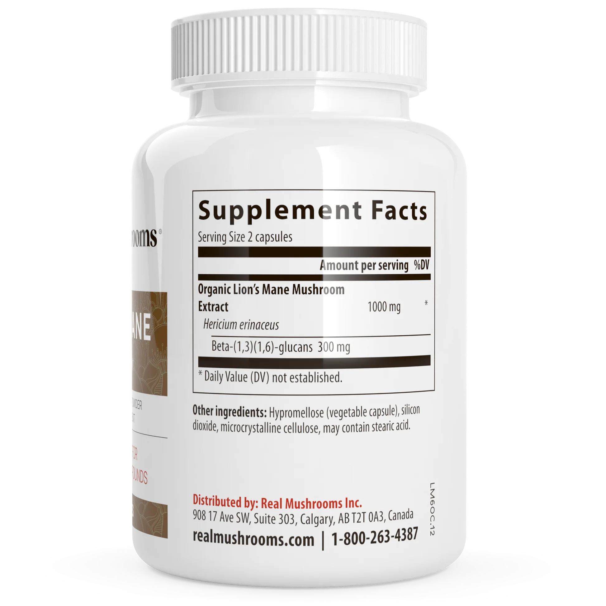 Organic Lions Mane Extract supplement facts