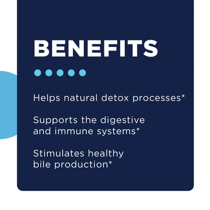 List of benefits on a blue background