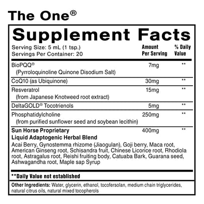 The One supplement facts