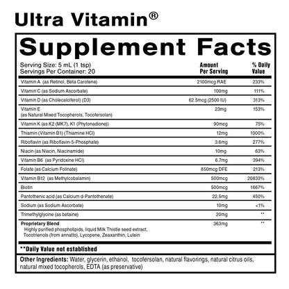 Ultra Vitamin® supplement facts